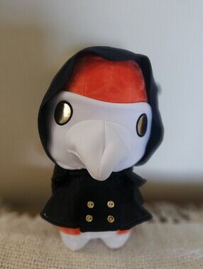 Bellzi Plague Doctor Foxxi Plush Black & Orange. LIMITED EDITION.